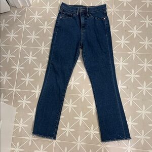 Express Dark Blue Women's Straight Leg Jeans